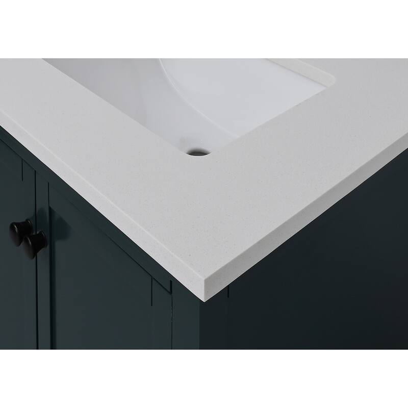 Avanity Quartz Vanity Top with Rectangular Undermount Sinks