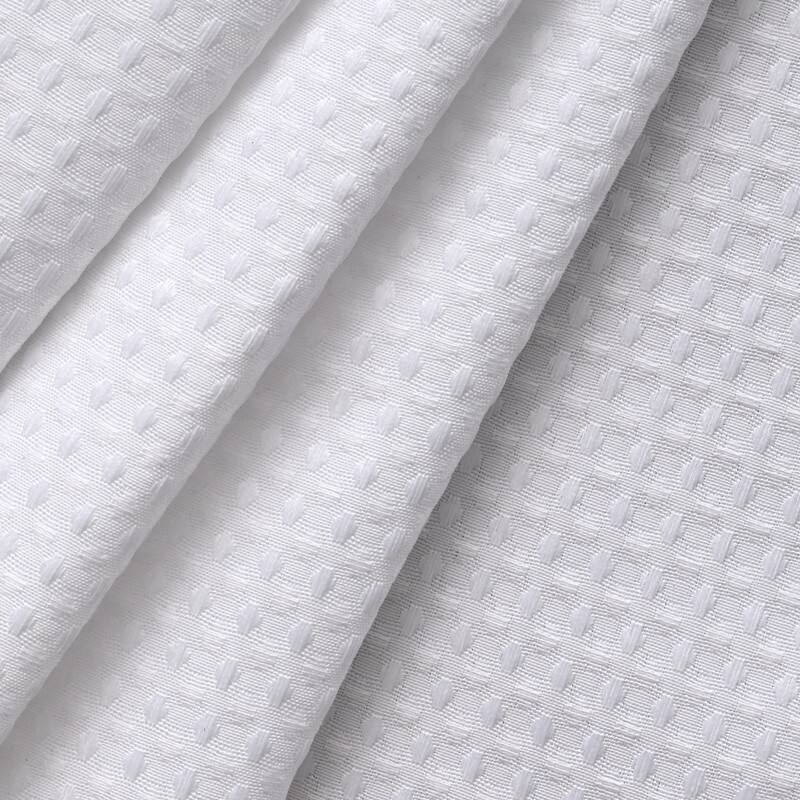 Utopia Alley No Hooks Required Waffle Weave Shower Curtain with Snap in Liner - 71"W x 74"H, White