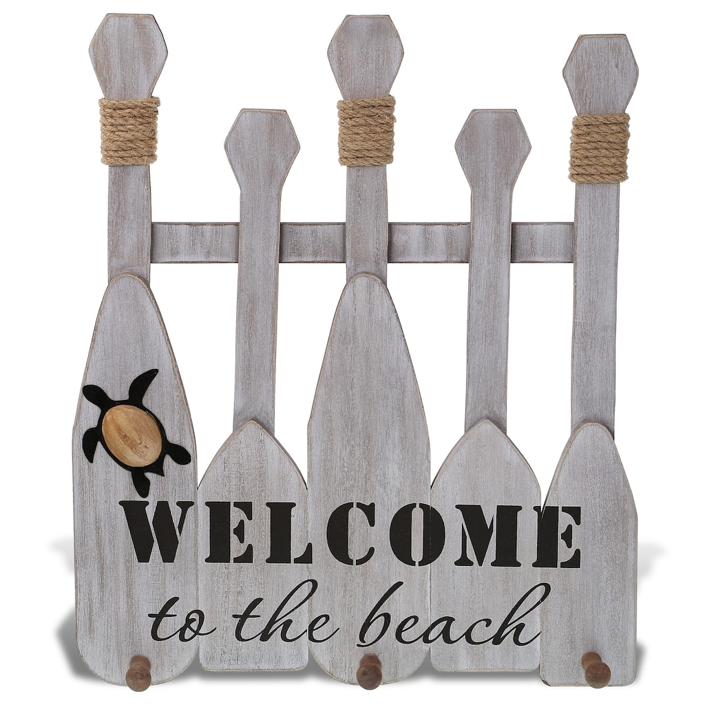 CoTa Global Coastal Welcome Sign Hanger - Nautical Themed Home Decor - 16.75 inches