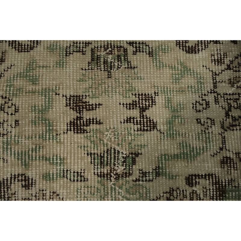 Hand Knotted Oriental 100% Wool Carpet Transitional Floral Beige & Ivories Anatolian Area Rug - 8' 11'' X 6' 6''