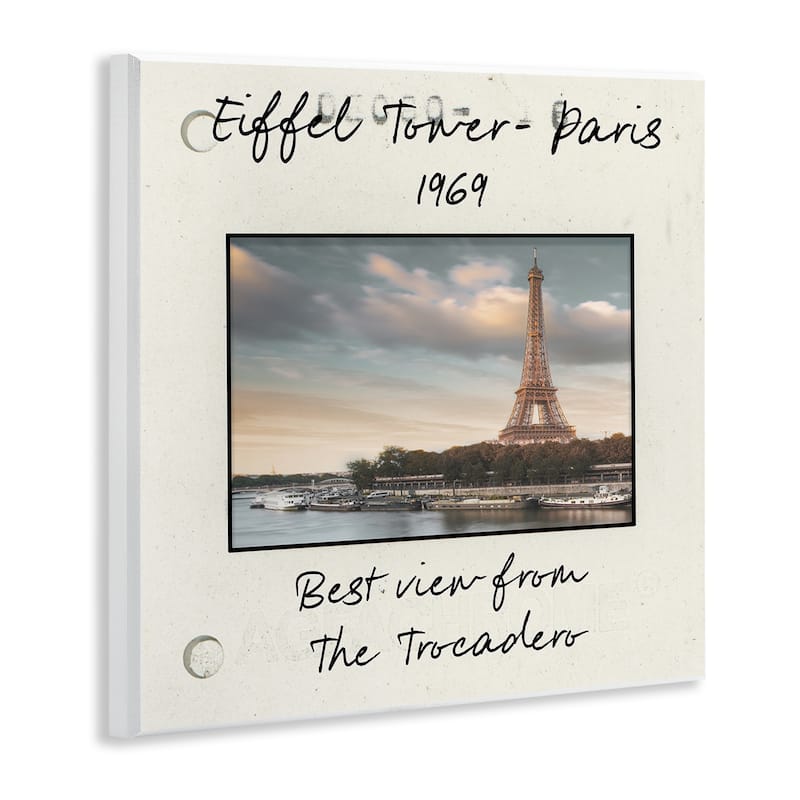 Stupell Vintage Travel Eiffel Tower Wall Plaque Art Design By Danita Delimont