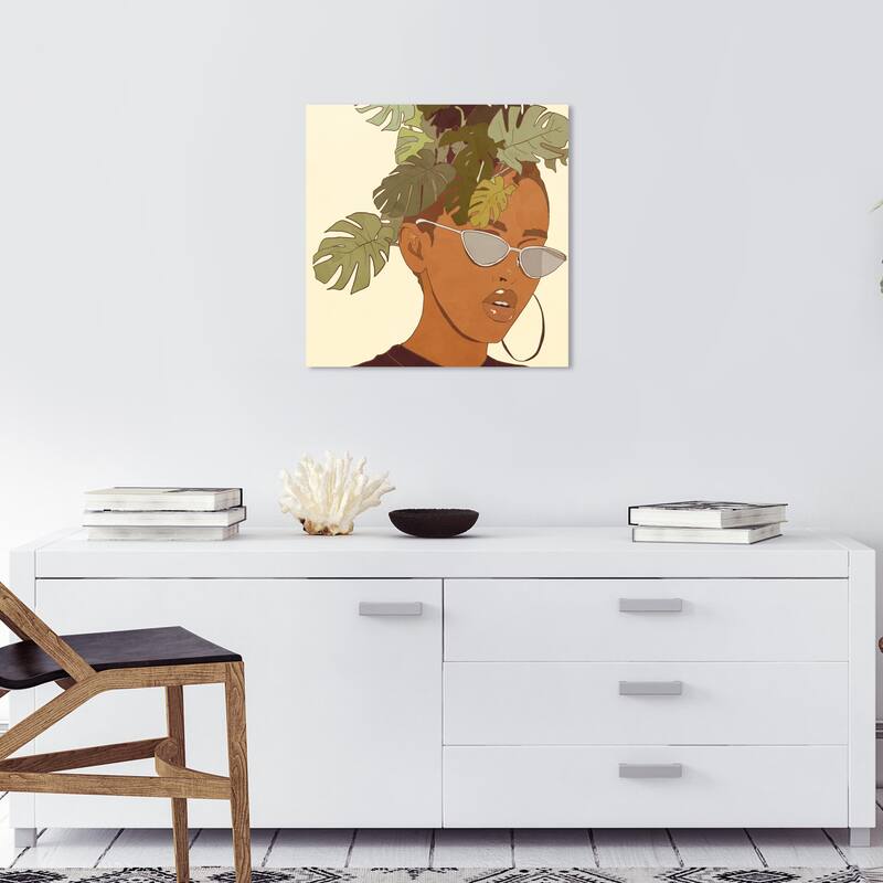 Wynwood Studio Prints Fashion and Glam Tropical Minded Green and Army Green Tropical Wall Art Canvas Print - 20 x 20