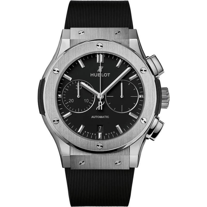 Hublot Classic Fusion Chronograph Automatic 45mm Men's Watch - Black and Silvertone