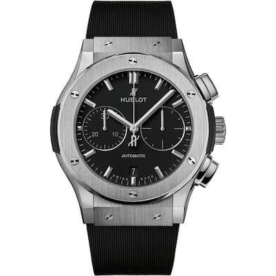 Hublot Classic Fusion Chronograph Automatic 45mm Men's Watch - Black and Silver-Tone