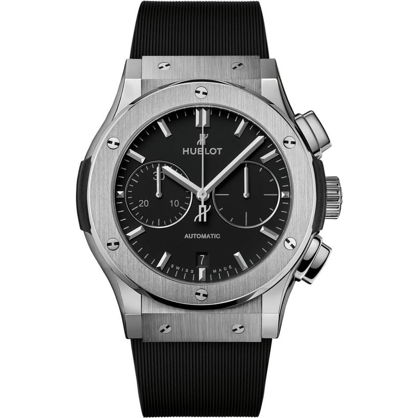 Hublot Classic Fusion Chronograph Automatic 45mm Men's Watch - Black and Silver-Tone