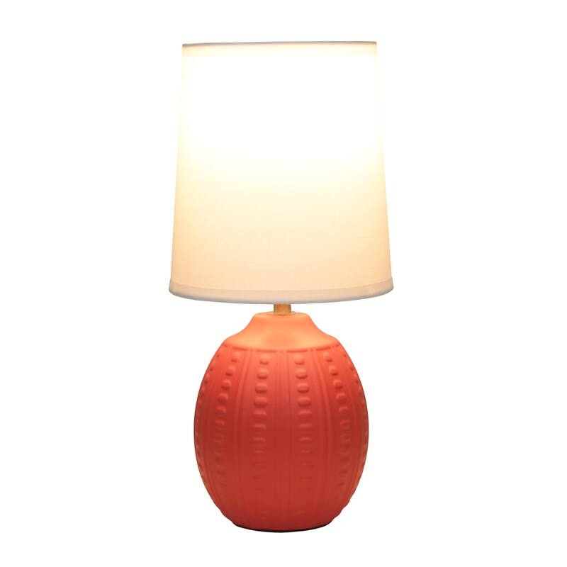 Mini Oval Table Lamp with Tapered Shade - 12.5" - Orange