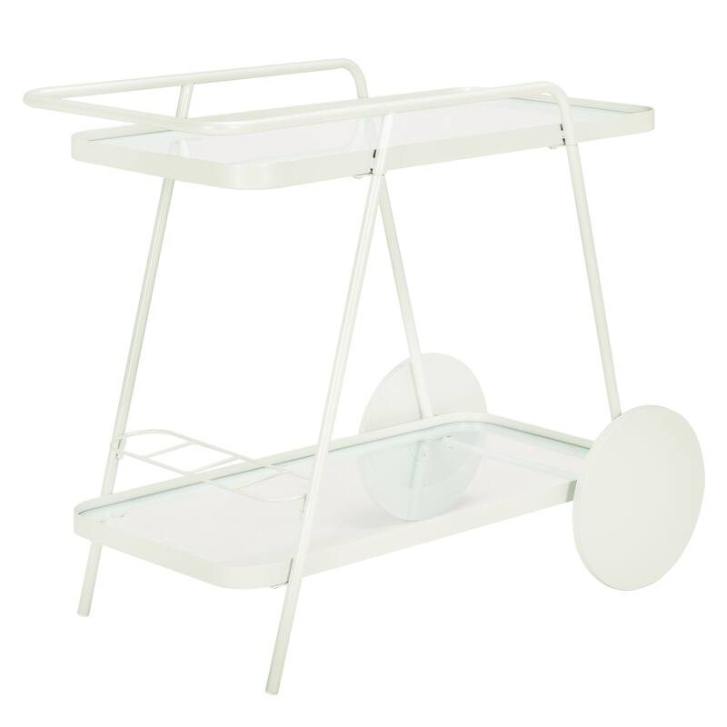 SAFAVIEH Home Zunia 2 Tier Bar Cart - 36"W x 19"D x 30"H