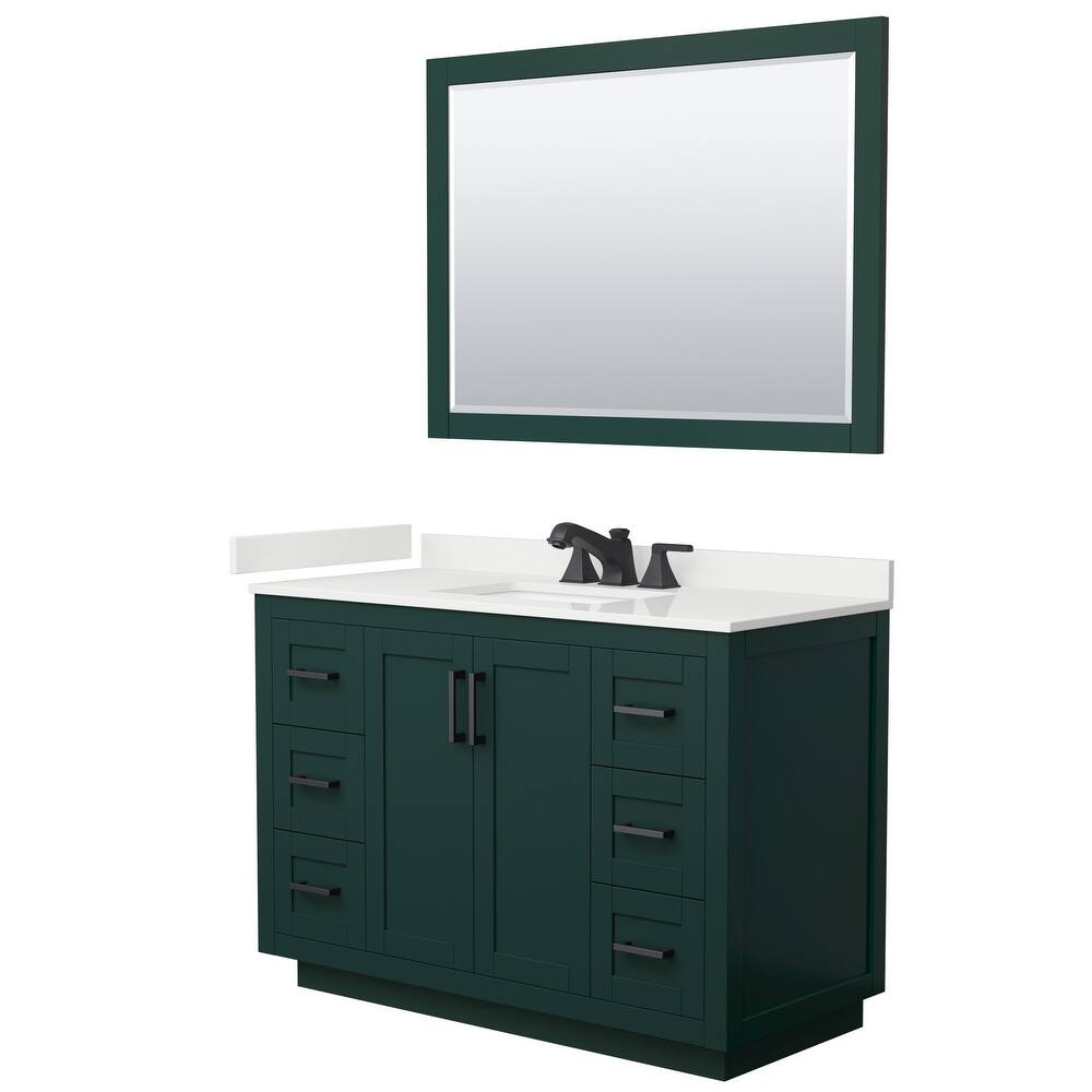Miranda 48-inch Single Vanity, Quartz Top, 46-inch Mirror