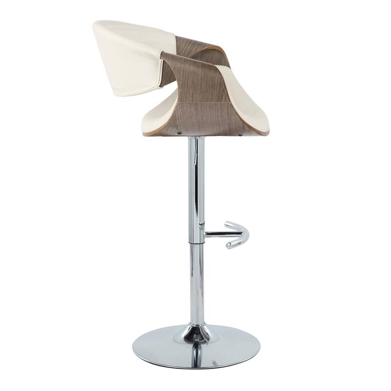 Carson Carrington Kanteborg Adjustable Bar Stool with Rounded T Footrest (Set of 2)
