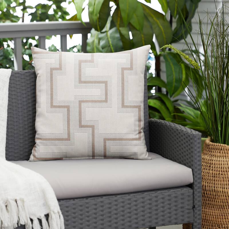 Sunbrella Resonate Dune Indoor/ Outdoor Pillow, 18 in x 18 in