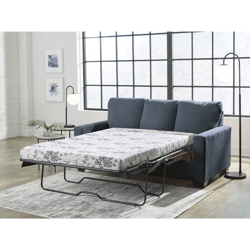 Signature Design by Ashley Rannis Navy Full Sofa Sleeper - 76" W x 40" D x 39" H
