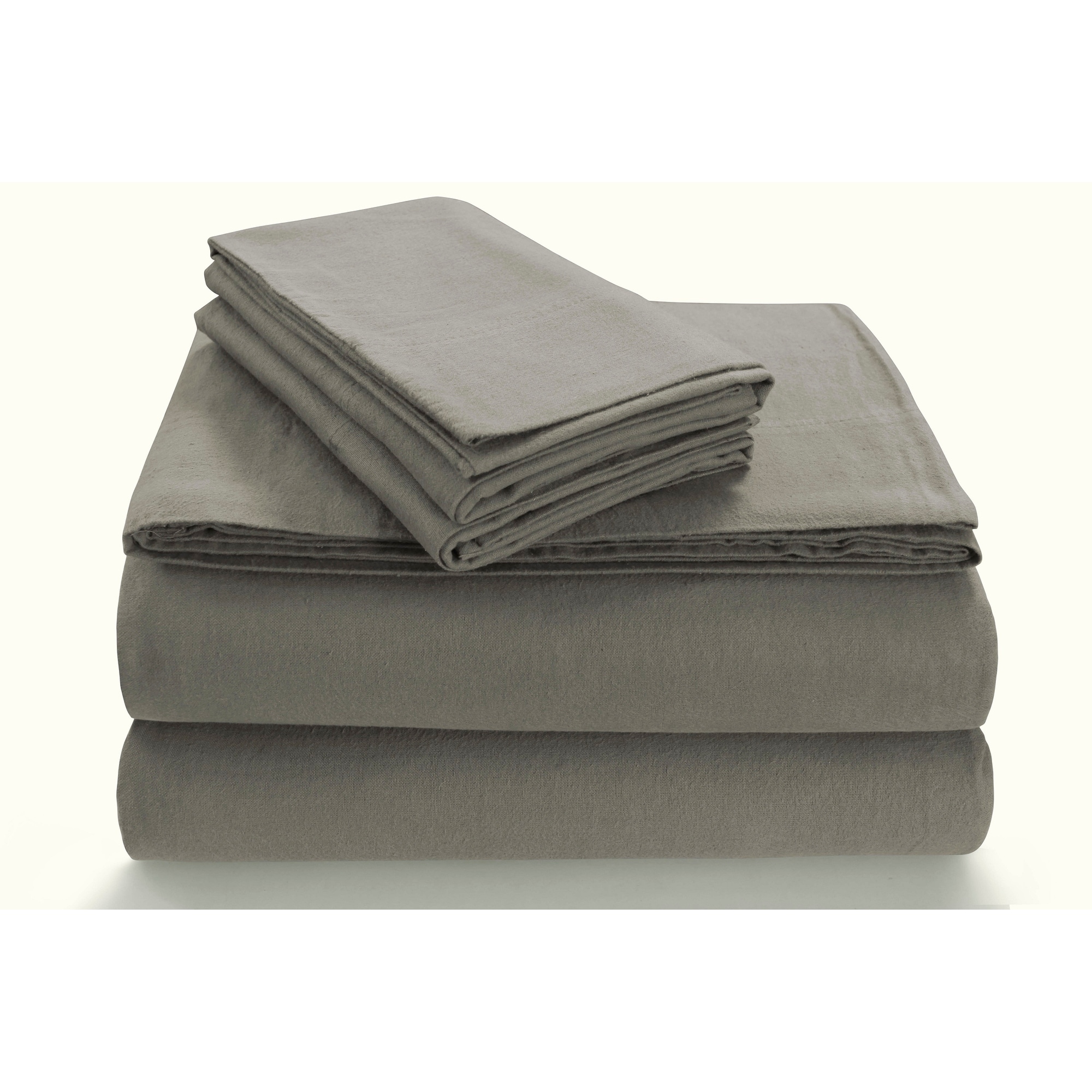 Tribeca Living Flanell-Bettwäsche-Set – 170 G/m², Extra Tief, Naturfarben, Inkl. Bettlaken, Spannbetttuch & Kissenbezüge