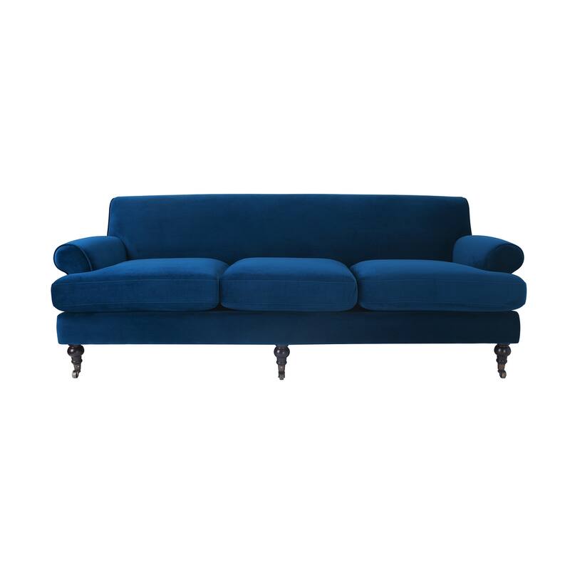 Alana Lawson 88 Inch Living Room Sofa – Three Cushion Couch with Rolled Arms and Tight Back – Minimal Assembly Required