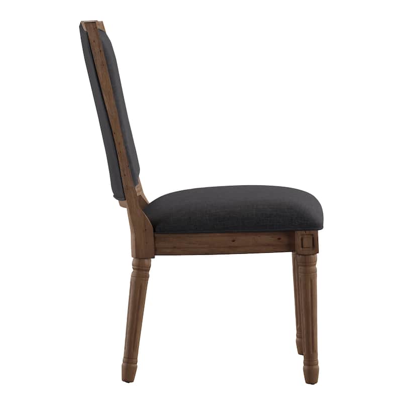 Deana Ornate Linen Dining Chairs (Set of 2) by iNSPIRE Q Artisan
