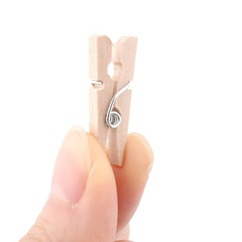 60Pcs Household Wooden Nonslip Multipurpose Clothing Clothespins Clips - Wood Color - 1" x 0.12"(L*W)
