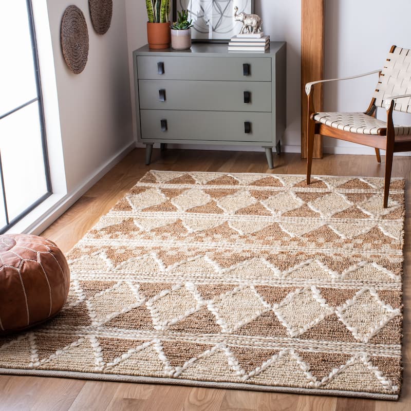 SAFAVIEH Handmade Natural Fiber Ladina Moroccan Jute Rug - 8' x 10' - Brown/Beige