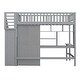 preview thumbnail 18 of 25, Twin Size Loft Bed with Bookshelf, Drawers, Desk and Wardrobe