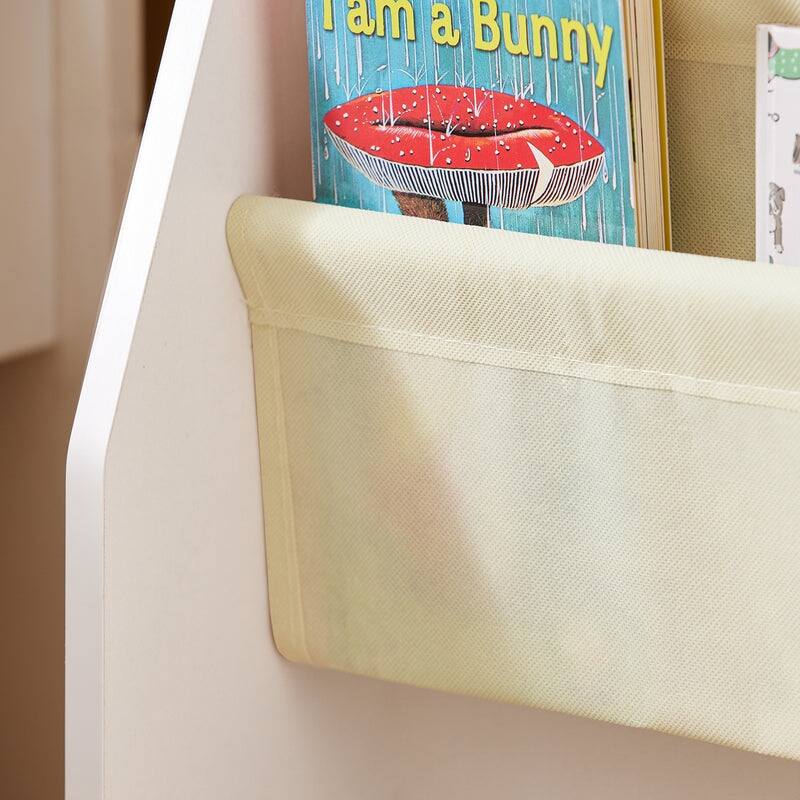 Haotian FRG225-W, Children Kids Bookcase Book Shelf Toy Standing Storage