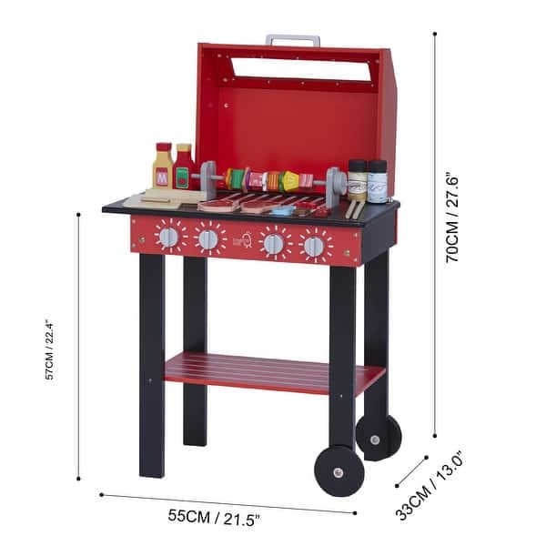 Teamson Kids - Little Helper Backyard BBQ Play Stand Play Kitchen