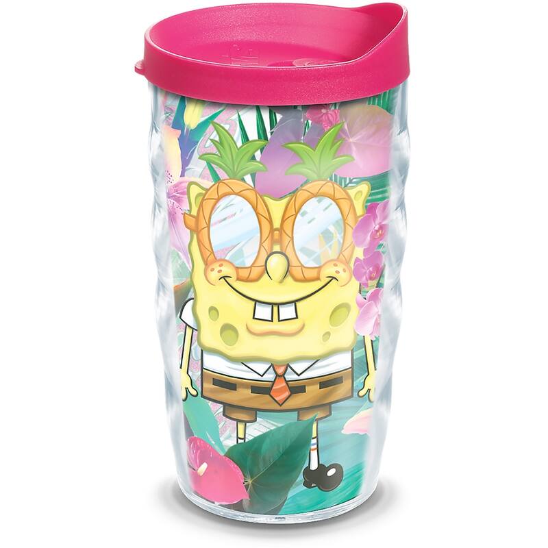 Tervis Nickelodeon SpongeBob SquarePants Tropical Made in USA Double Walled Insulated Travel Tumbler, Classic - 10oz Wavy - 10oz Wavy