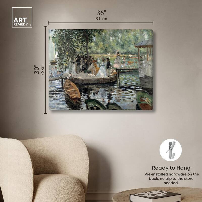 La Grenouillere 1869 Canvas by Art Remedy, Gallery Wrapped