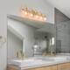 Carson Carrington Metal/ Glass Modern Bathroom Vanity Light Sconce