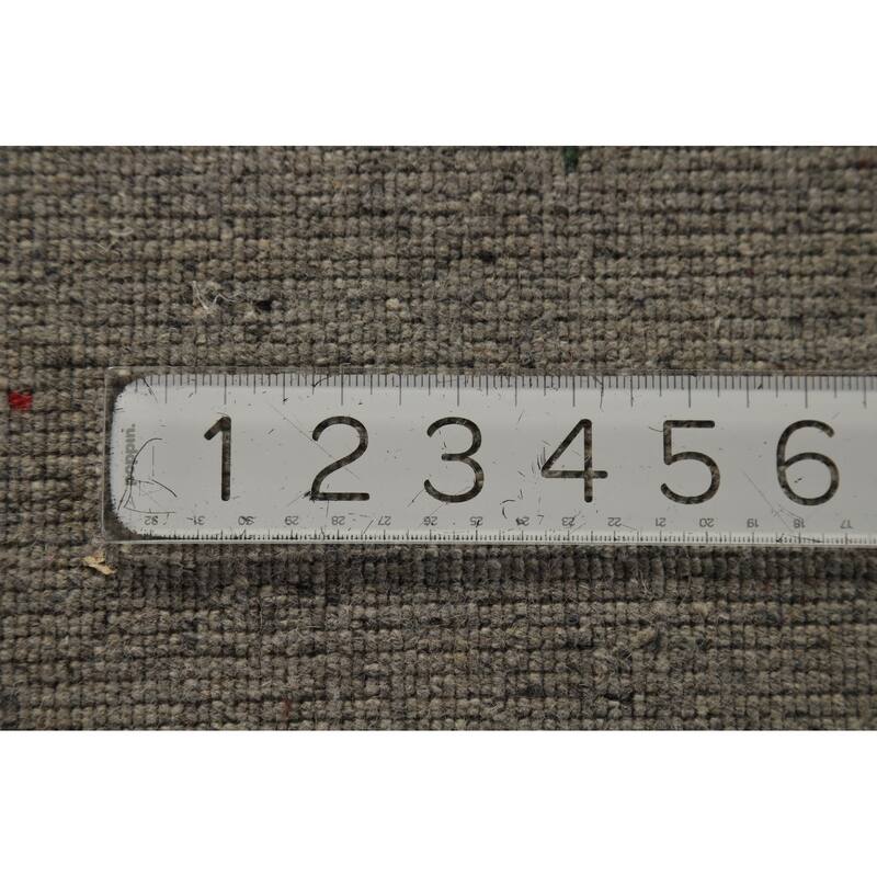 Gray Gabbeh Oriental Area Rug Hand-Knotted Wool Carpet - 5'5" x 7'8"