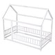 preview thumbnail 21 of 50, Twin Size Wooden Bed House Bed with House Roof Frame