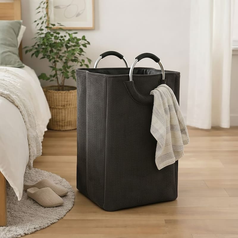 Corduroy Laundry Basket 55L - 14 L x 12 W x 25 H