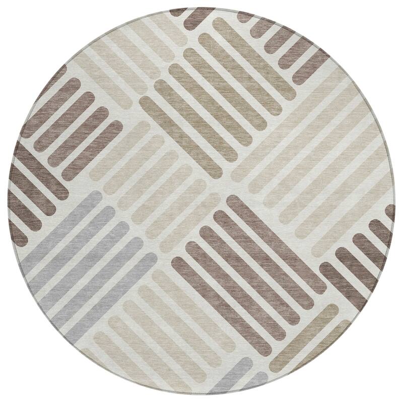 Machine Washable Indoor/ Outdoor Modern Weave Chantille Rug