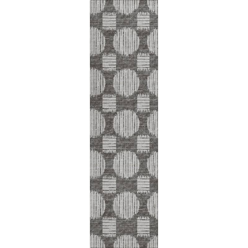 Indoor/ Outdoor Yuma Circles Washable Rug