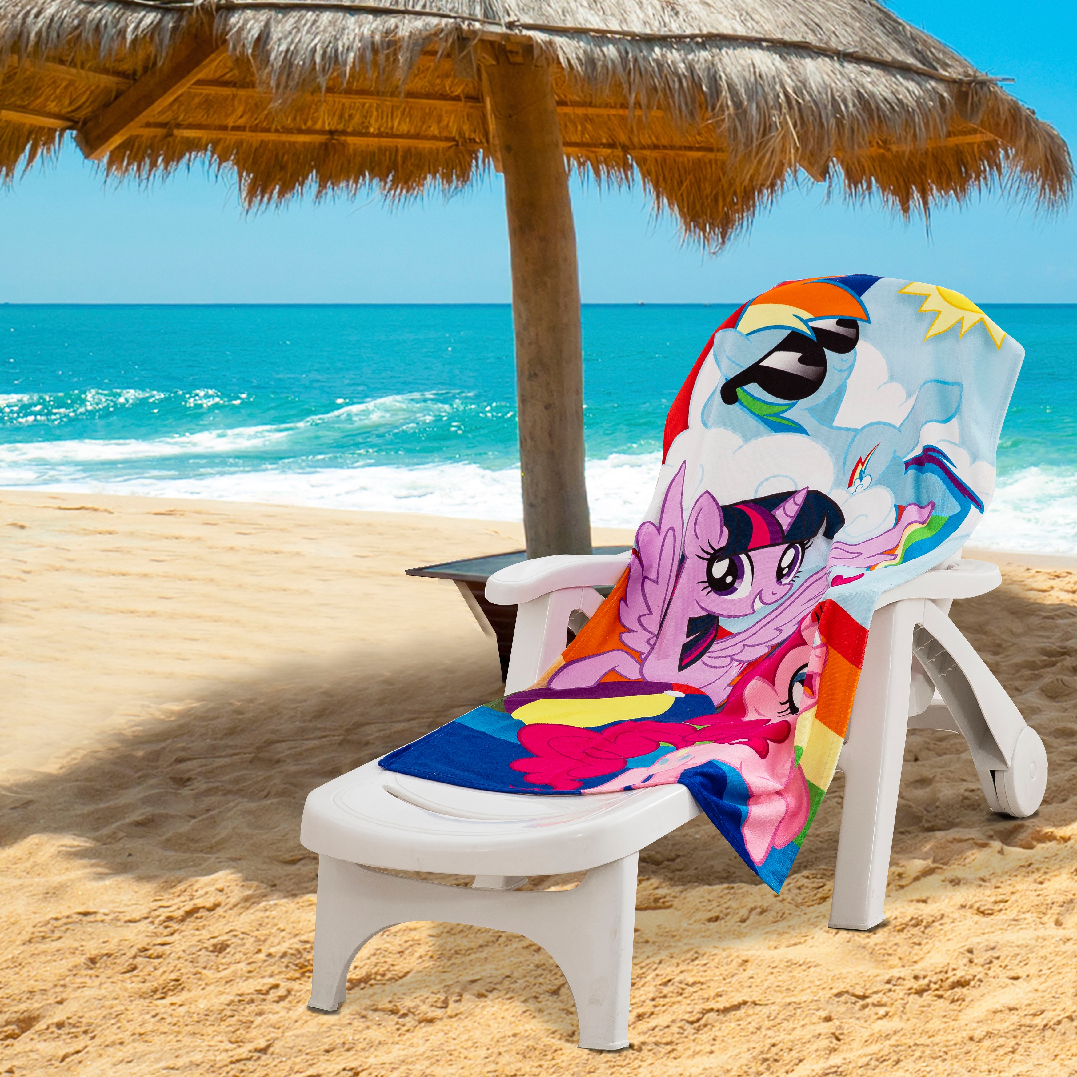Hasbro My Little Pony Beach Ponies Beach Towel 30 x 60 30x60 Bed Bath Beyond 38198740