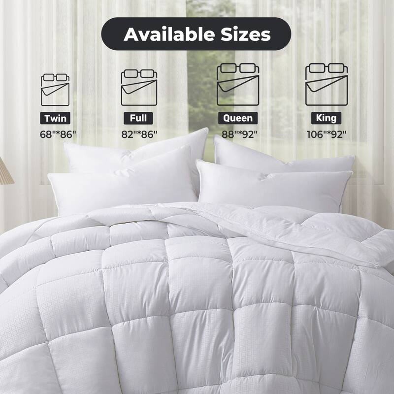 All Season Down Alternative Duvet Insert Comforter with Soft Microfiber Shell