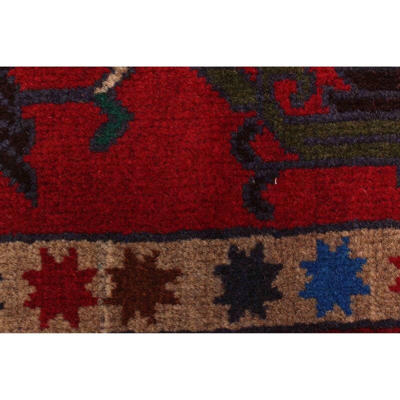 ECARPETGALLERY Hand-knotted Teimani Red Wool Rug - 2'9 x 4'10