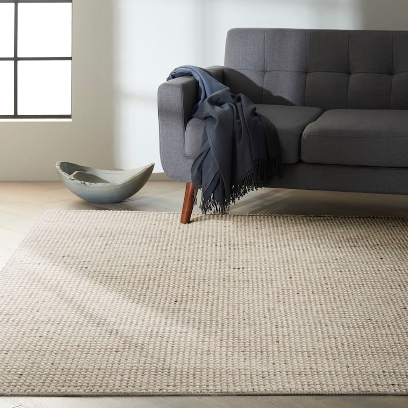 Calvin Klein Textured Dots Hand Woven Textured Loop Modern Area Rug