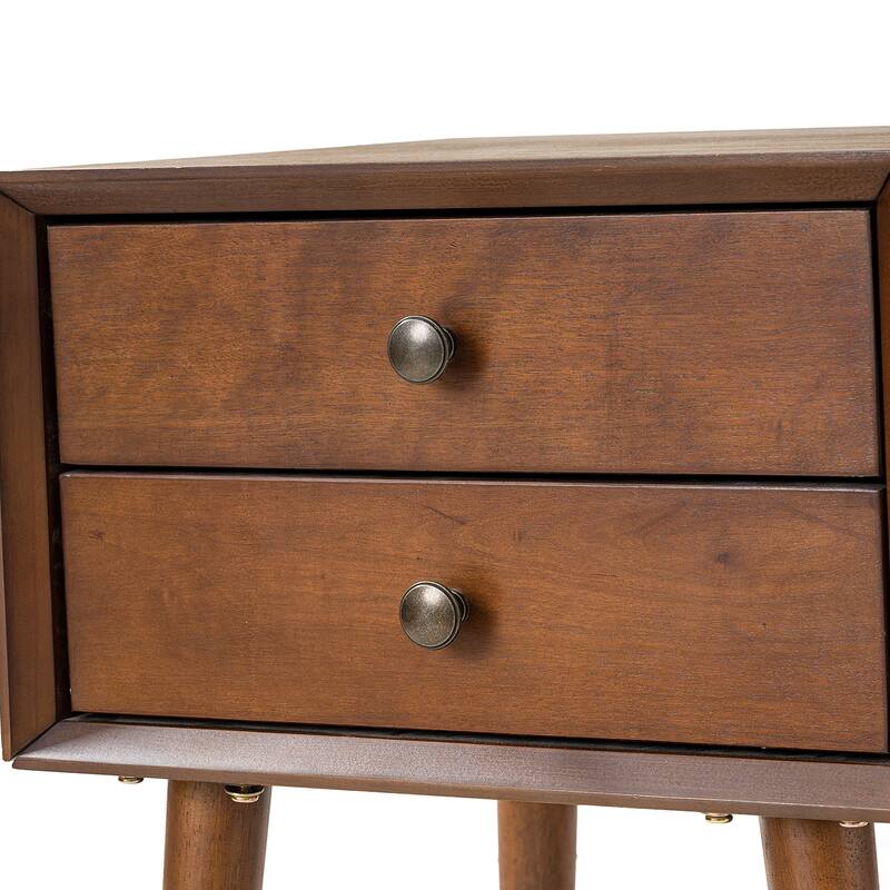 Small Side Table End Table with Storage Drawers, Simple Storage Cabinet Nightstand Coffee Table Corner Table