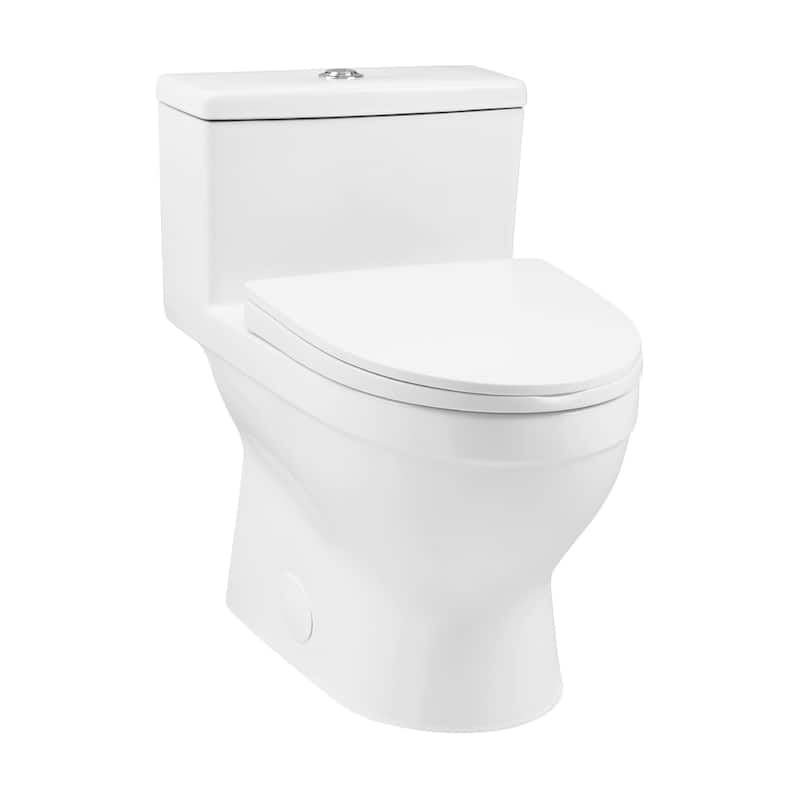 Bidetelli One-Piece Elongated Toilet Dual-Flush 1.1/1.6 Gpf - 28.55" x 15.7" 26.3"