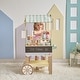 preview thumbnail 1 of 11, Teamson Kids Ice Cream Pretend Play Stand with Chalkboard Menu, Fridge Storage, and 33 Play Food Accessories for Toddlers - Mint Mint