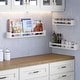 preview thumbnail 5 of 5, Wallniture Bambini Shelves for Wall Decor, Bookshelf for Wall, Chic Bathroom Wall Shelves, Kitchen Shelf Rack, Set of 3, White