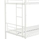 preview thumbnail 10 of 9, Industrial Modern Twin over Twin Metal Bunk Bed with 2 Stairs, Save Space or Split Into 2 Beds, Durability & Stability, White