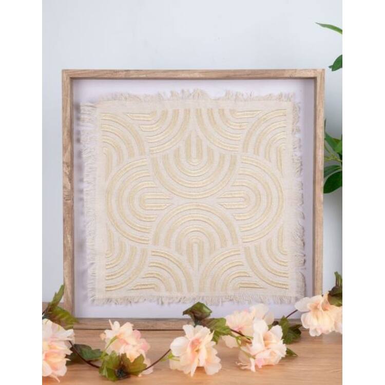 JoJo Fletcher Embroidered and Wood Framed Wall Art