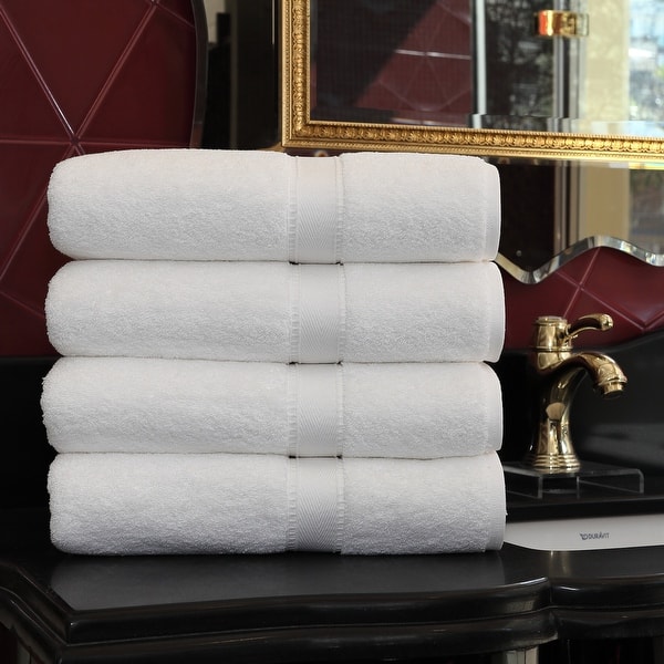 Authentic Hotel and Spa Turkish Cotton Bath Towels (Set of 4) - White