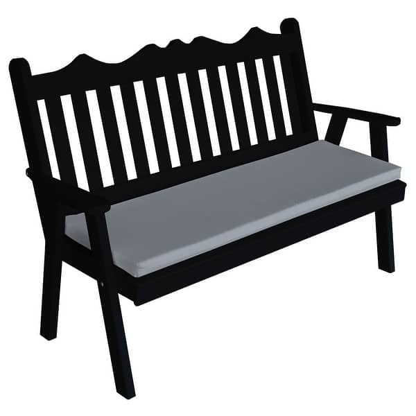 slide 2 of 18, Pine 4' Royal English Garden Bench Black