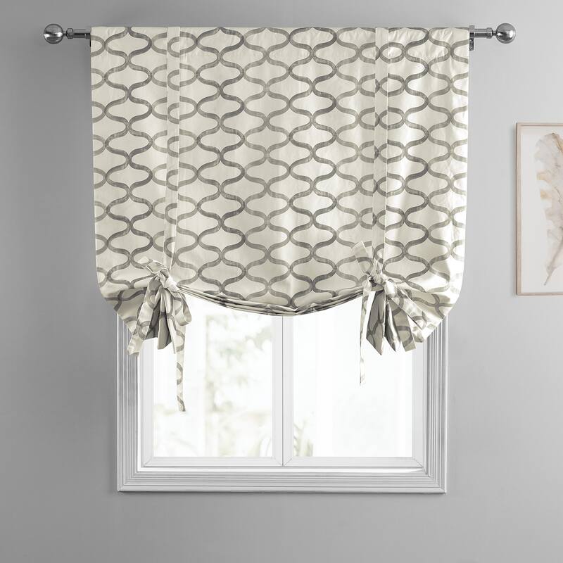 Exclusive Fabrics Illusions Printed Cotton Tie-Up Window Shade - 46 X 63
