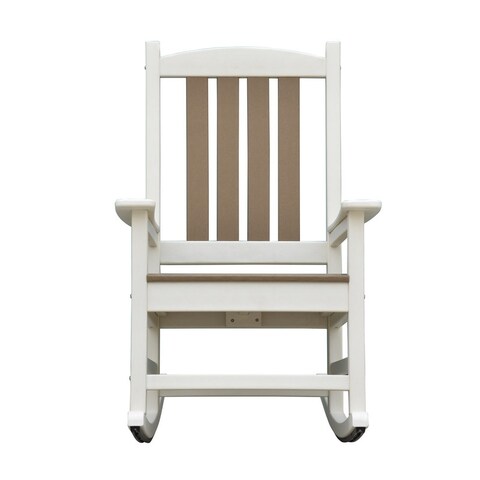 UKISHIRO 20" Wide Joint Style Rocking Adirondack Chair for Patio Lawn Weather Resistant