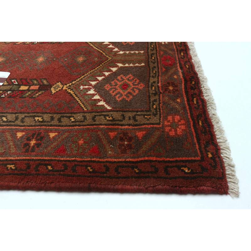 ECARPETGALLERY Hand-knotted Andelz Dark Red Wool Rug - 3'5 x 4'10