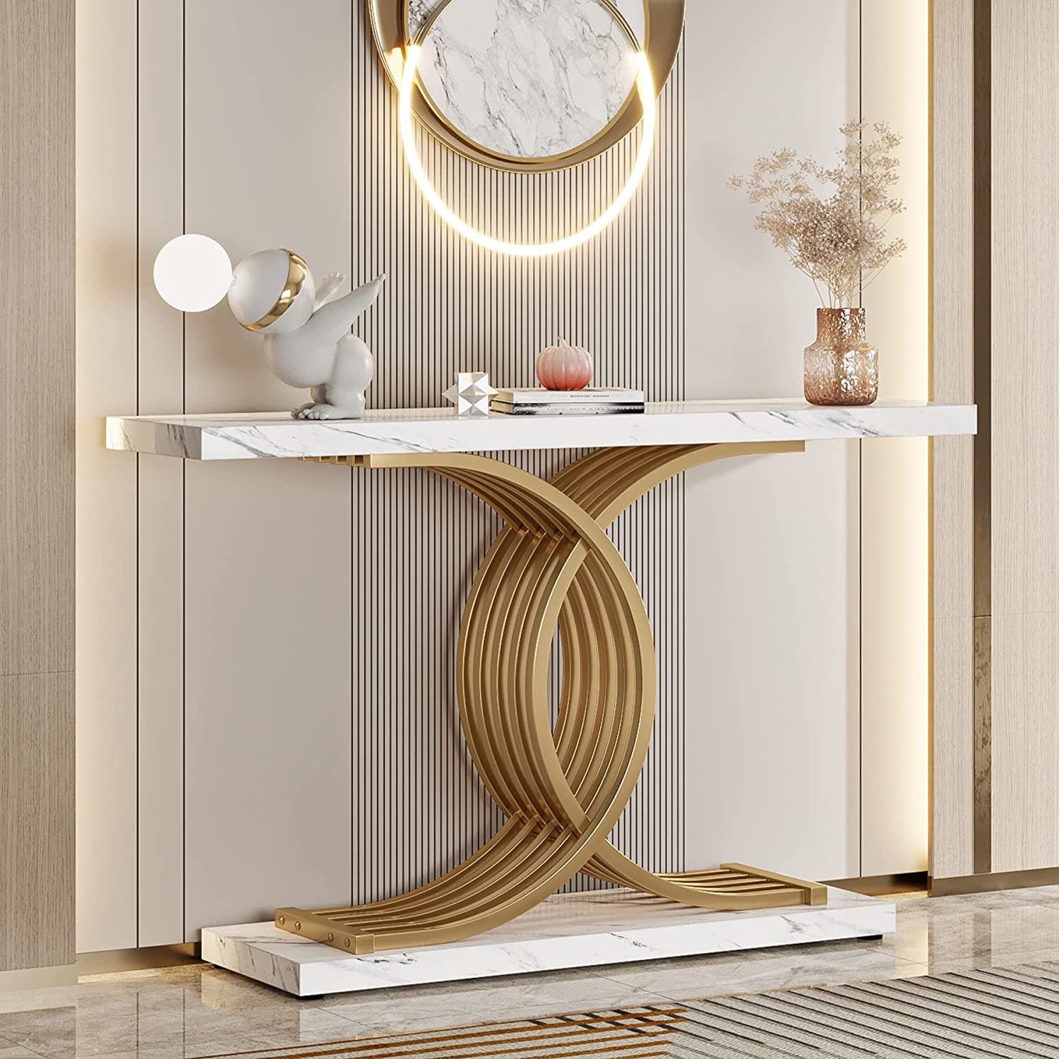 Console sofa entry outlet table