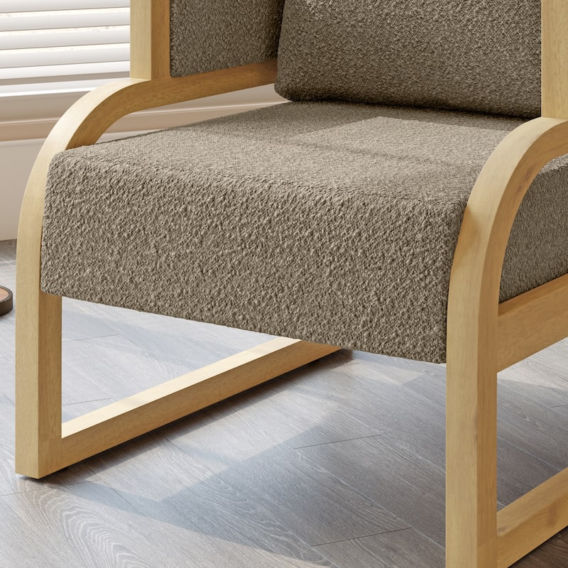Corvus Danzig Teddy Fabric 1-Piece Accent Chair