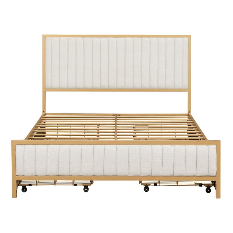 Superior Quality Metal Platform Bed Frame with 4 Drawers Storage Bed