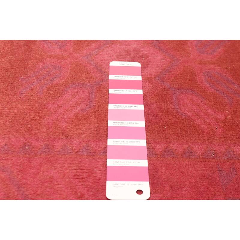 ECARPETGALLERY Hand-knotted Color Transition Pink Wool Rug - 2'8 x 9'11